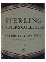 Sterling Cab Sauv 750ML Vinter's collection,Central coast