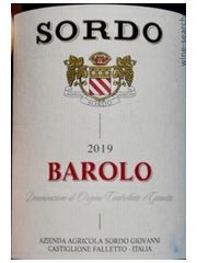 Sordo Barolo 750ml.