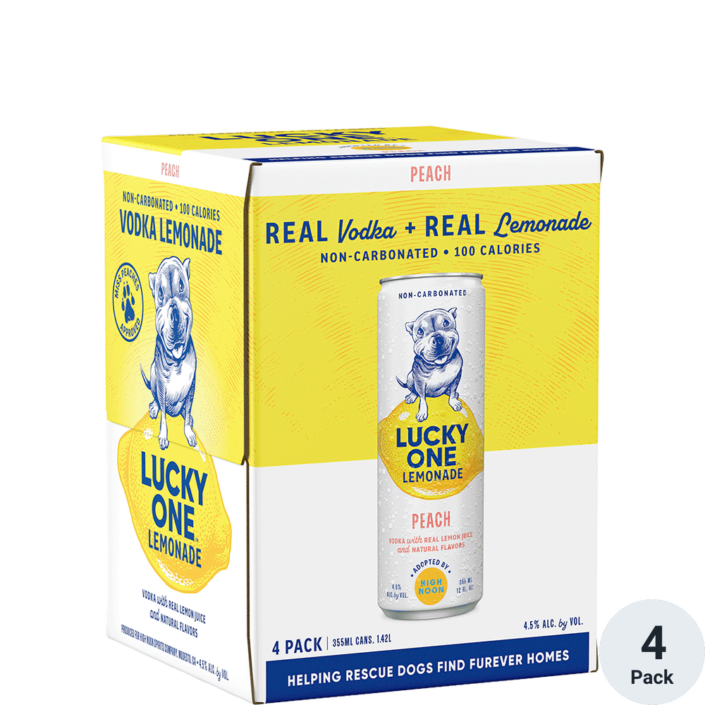 Lucky One Peach 4Pk Lemonade