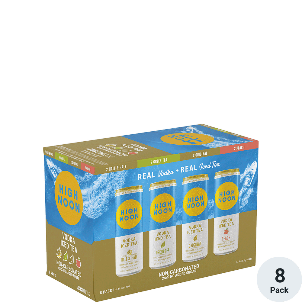 High Noon Vodka Ice Tea Lake Pack V.Pk of 8