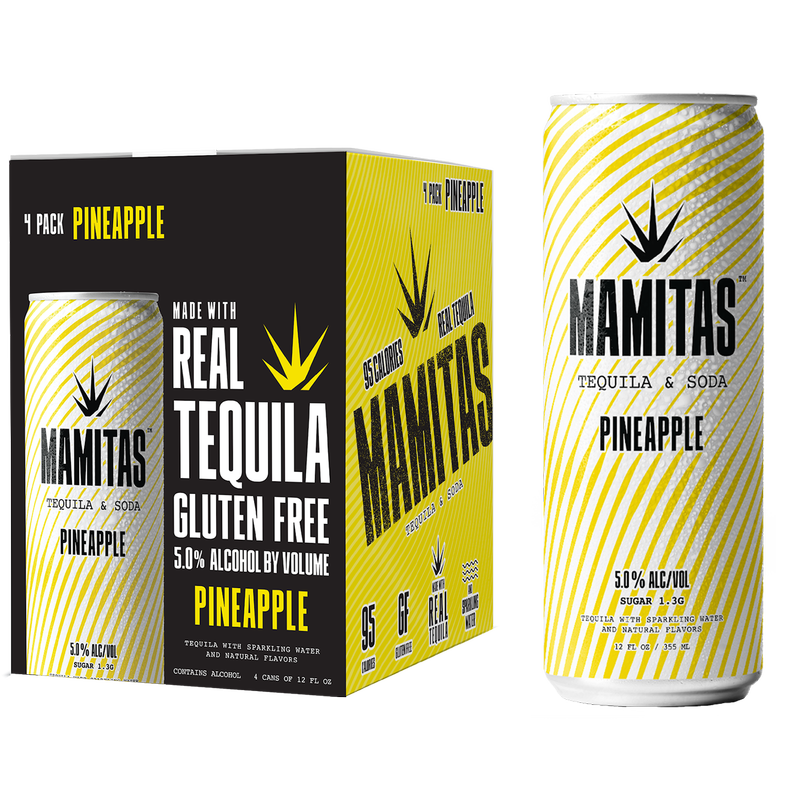 Mamitas Pineapple 4PK Tequila & Soda