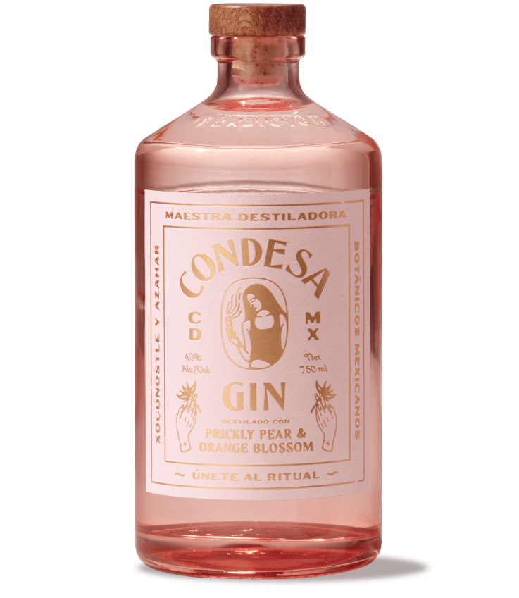 Condesa Gin 750ml. Prickly Pear & Orenge Blos