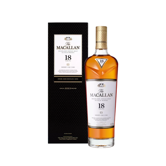 Macallan Sherry Oak 18YR 750ML.