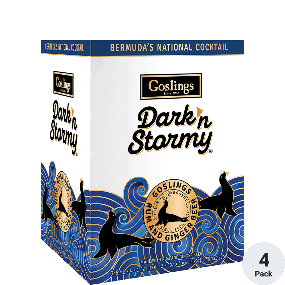 Goslings Dark 'n Stormy ready-to-drink cocktail 4-pack