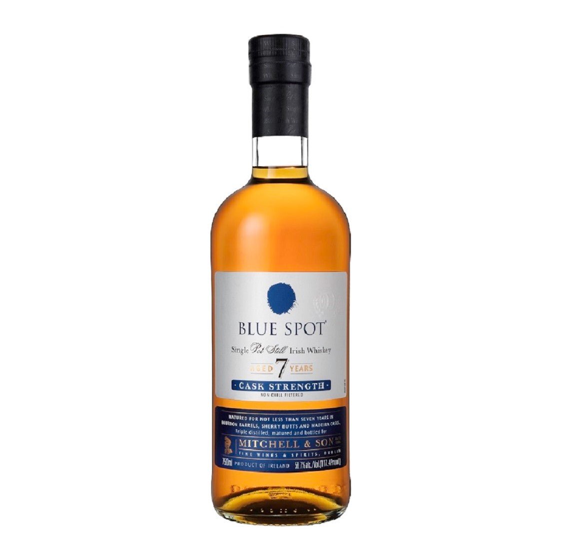 Blue Spot Irish Whiskey 7 yrs Cask Strength 750ml.
