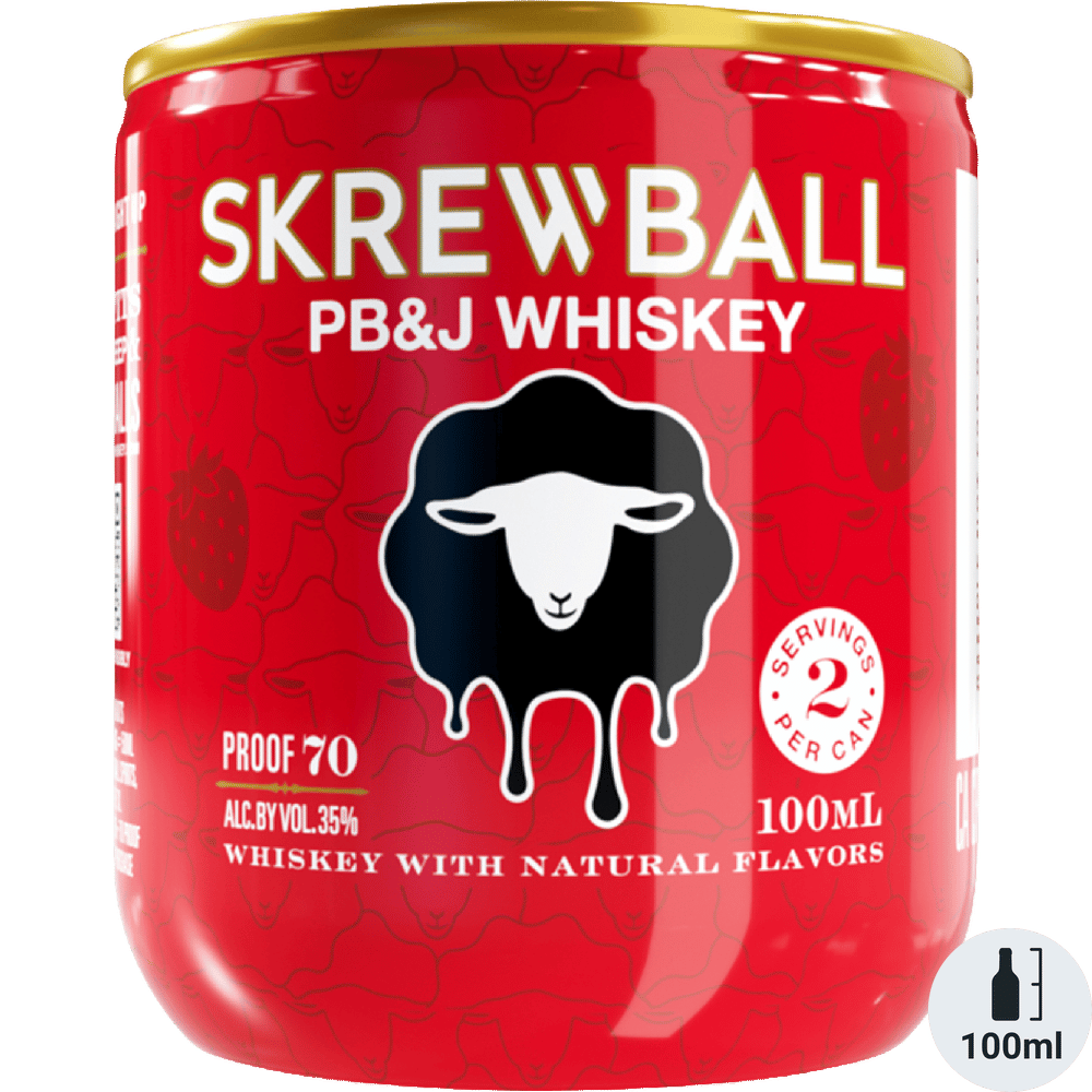 Skrewball Peanut Butter & Jelly Whiskey 100ml can
