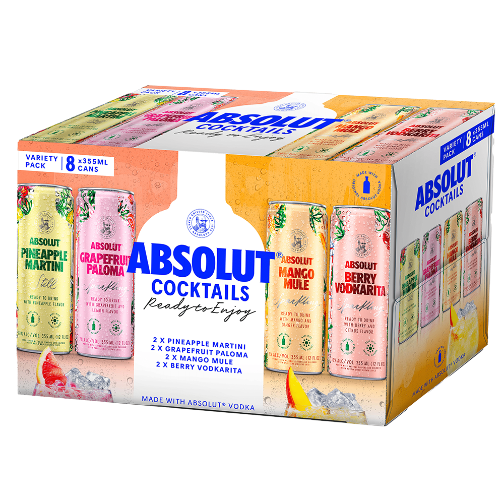 Absolut Variety pack 355ml 8 pack