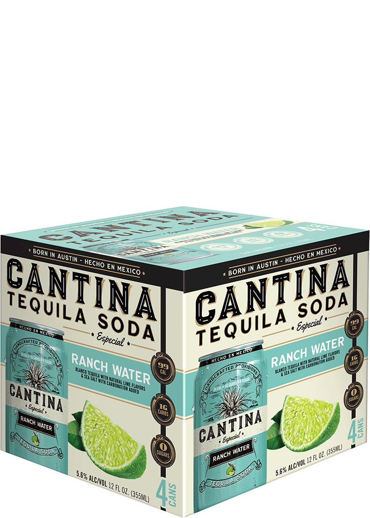 Cantina Tequila Soda 4pk Ranch Water