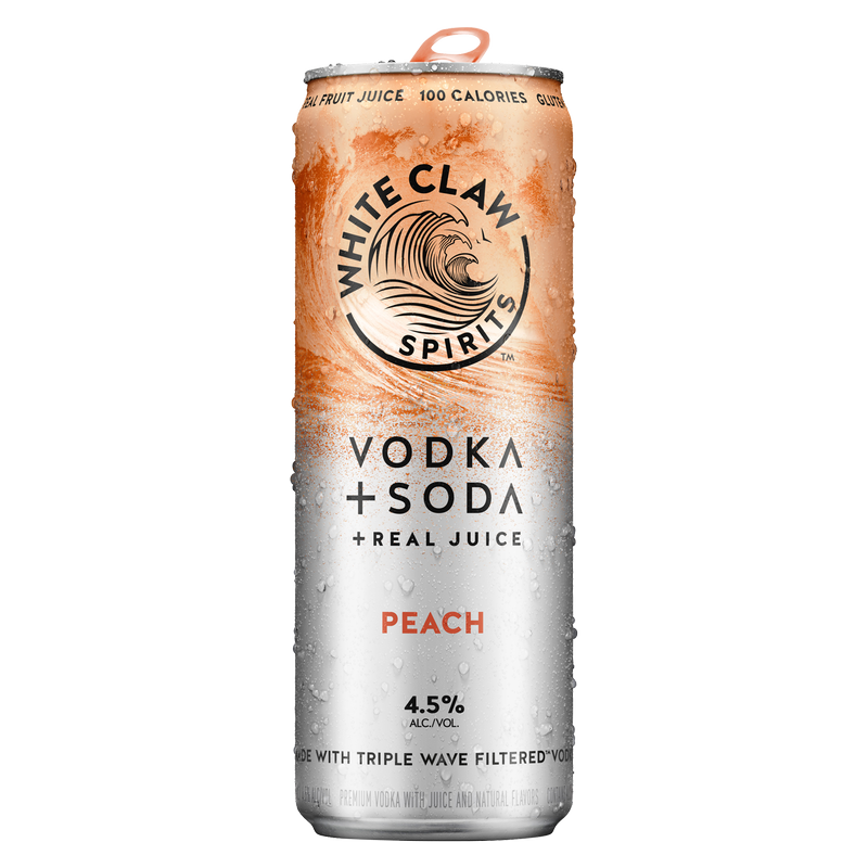 Vide Peach 4 pk can vodka soda
