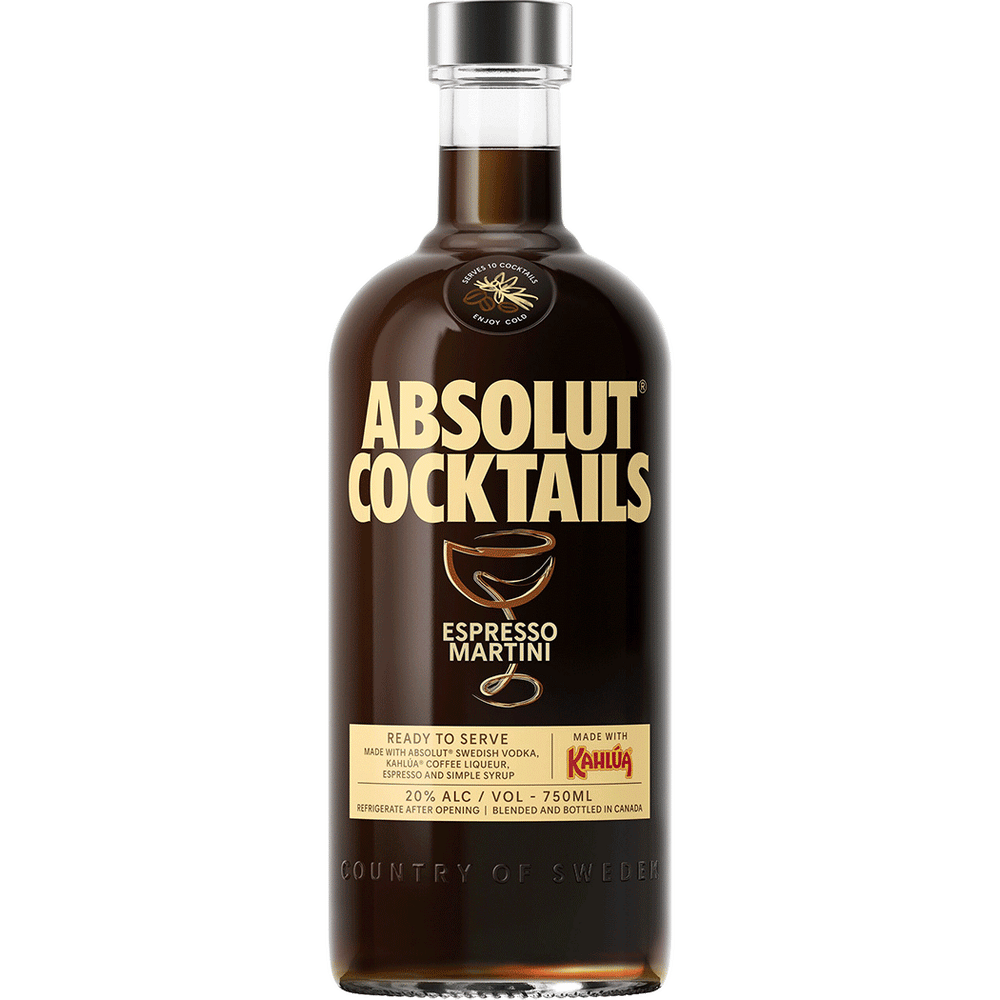 Absolut Espresso Martini 750ml.