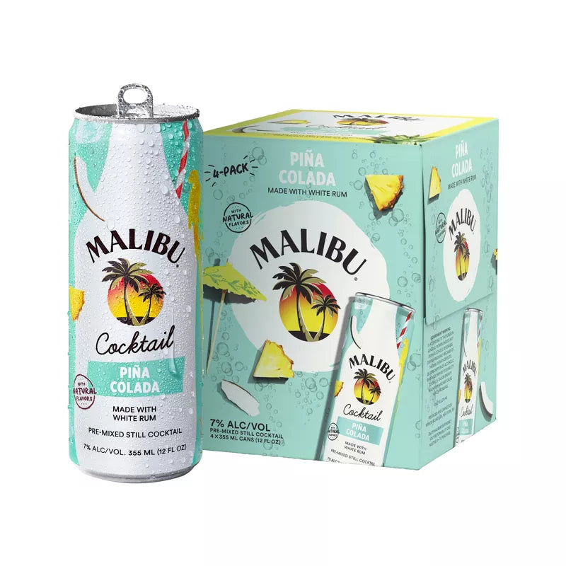 Malibu Pina Colada 4pk. .355ml each can