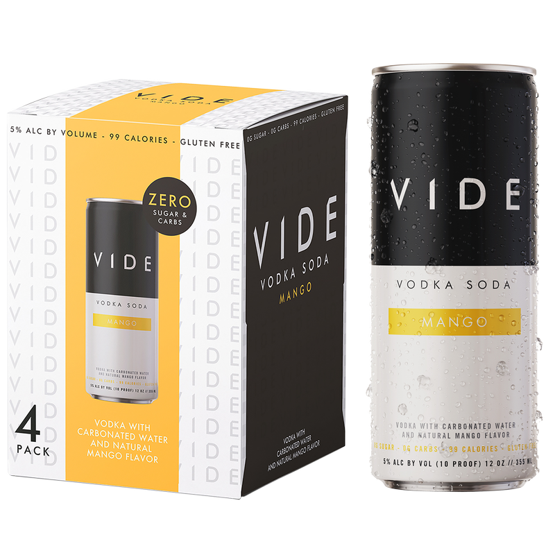Vide Grapefruit Vodka Soda 4 pk can