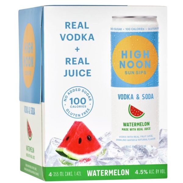 High Noon Watermelon 355ml vodka &amp; soda 4 pack