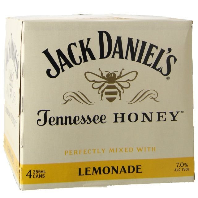 Jack Deniel's 4pk .355ml Whiskey,Honey&amp;Lemonade