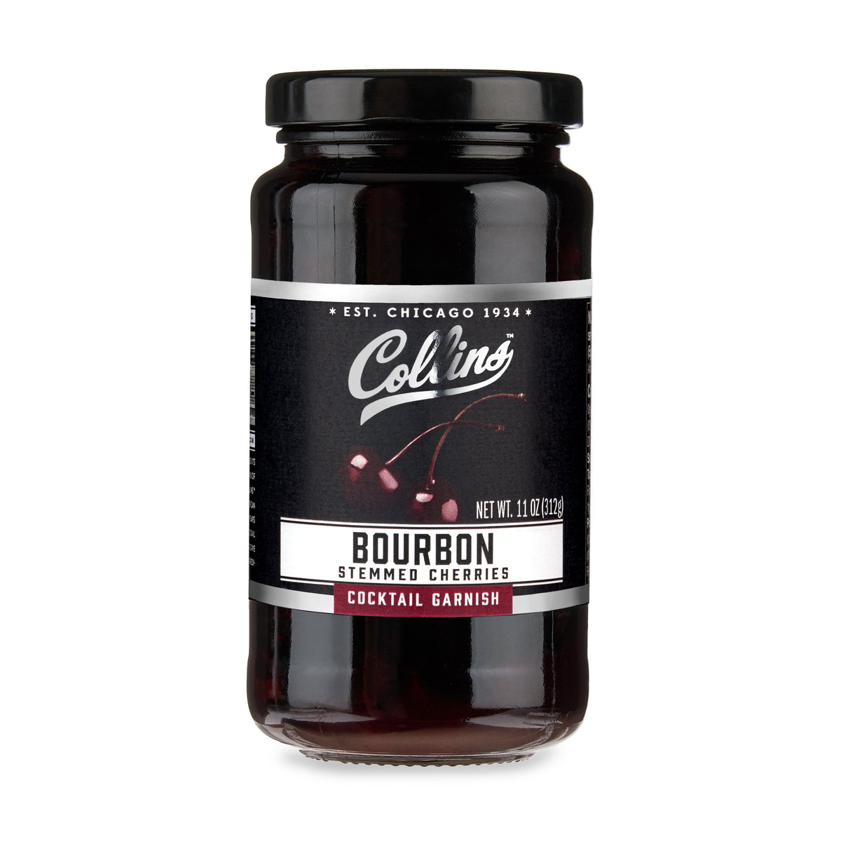 Collins Bourbon Stemmed Cherries 11oz