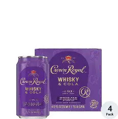 Crown Royal Wsky &amp; Cola 4pk 355ml.each