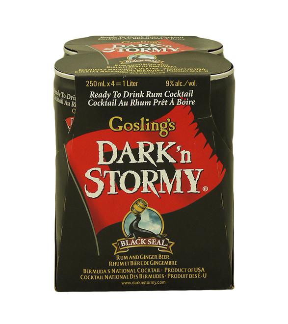 Goslings Dark 'n Stormy ready-to-drink cocktail 4 pack, 250ml cans