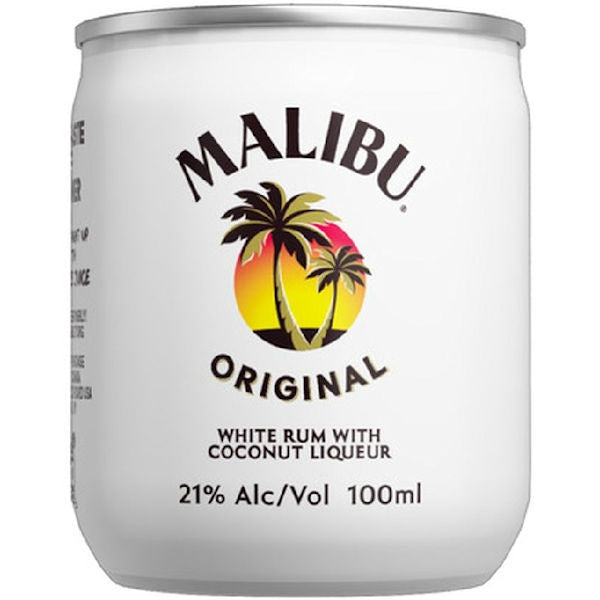 Malibu Original Caribbean Rum with Coconut Liqueur 100ml can