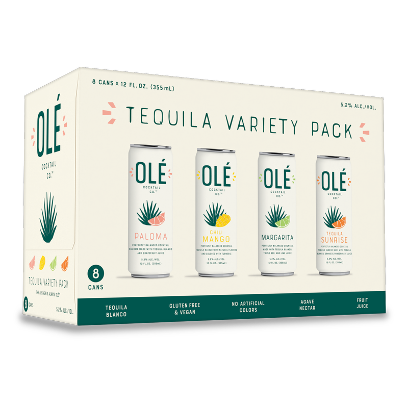 OLÉ Tequila Cocktail variety pack, eight 355ml cans