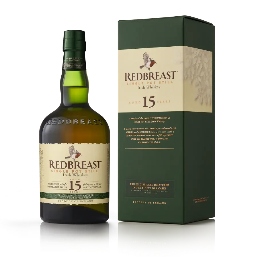 Redbreast 15 year 750ml Single Pot Stil , Irish Whiskey