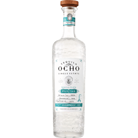 Tequila Ocho Plata Pntas 750ml.
