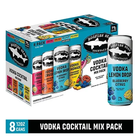 Dogfish Veriety PK Of 8 Vodka - Soda
