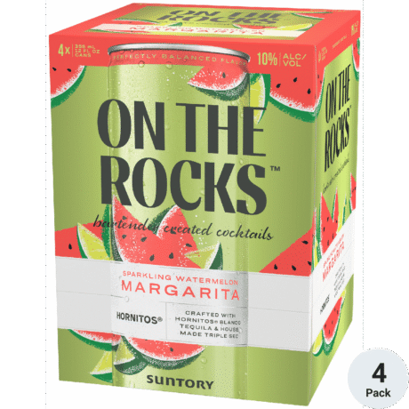 On The Rocks 4Pk Can Spark.Watermelon Marg.